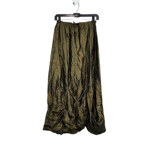 Hanna for La Journee Women's Poly Peasant Style Crinkle Maxi Skirt Lagenlook